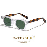 CATERSIDE Retro Punk Square Sunglasses – Small Frame Trendy Shades for Men & Women