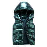 Men's Winter Hooded Padded Vest – Casual Sleeveless Jacket for Autumn & Winter