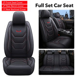 Universal Fit PU Leather Car Seat Covers – Full Set Waterproof Cushion Pads for 5 Seats