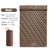 Double Inflatable Camping Mattress with Built-In Pump and Pillows – Lightweight, Waterproof Sleeping Pad for 2