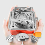 Portable Windproof Camping Stove - Compact Folding Gas Burner for Outdoor Cooking