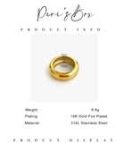 Peri'sBox Minimalist Wide Rings – Smooth Gold & Silver Plated Stainless Steel Stackable Fashion Rings for Men & Women