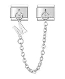 Pulsera unisex de acero inoxidable con dijes de animales: pulsera clásica y moderna con cierre de anilla de resorte