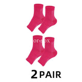2 pares de calcetines de compresión para el tobillo: diseño de punta abierta para fascitis plantar y alivio del dolor