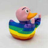 Middle Finger Rubber Duck - Funny Political Dashboard Decor with US Flag Design