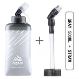Botella de agua plegable Soft Flask de 250 ml/500 ml, paquete de hidratación sin BPA para correr, hacer senderismo y andar en bicicleta