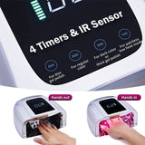 Rechargeable Cordless UV LED Nail Lamp – 96W Fast-Drying Gel Nail Dryer with Mirror Base
