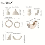 Nordic Hollow Ceramic Vase – Modern Donut-Shaped Decor for Elegant Spaces