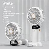 Ventilador de cuello portátil recargable, mini enfriador de aire con carga USB