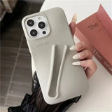 Estuche Rhode para iPhone 14 Pro y 15 Pro: funda de silicona suave con soporte para brillo de labios y lápiz labial, diseño mate y antideslizante