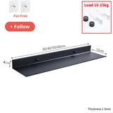 Estante flotante para baño de color negro mate: organizador de ducha de pared sin necesidad de taladrar