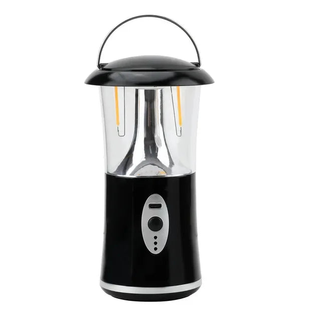 Rechargeable LED Camping Lantern with Warm & White Light – Portable Waterproof Outdoor Light with Hook