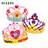 DIY Sequins Crown Craft Toy – Creative EVA Foam Art Kit for Kids Party Decorations