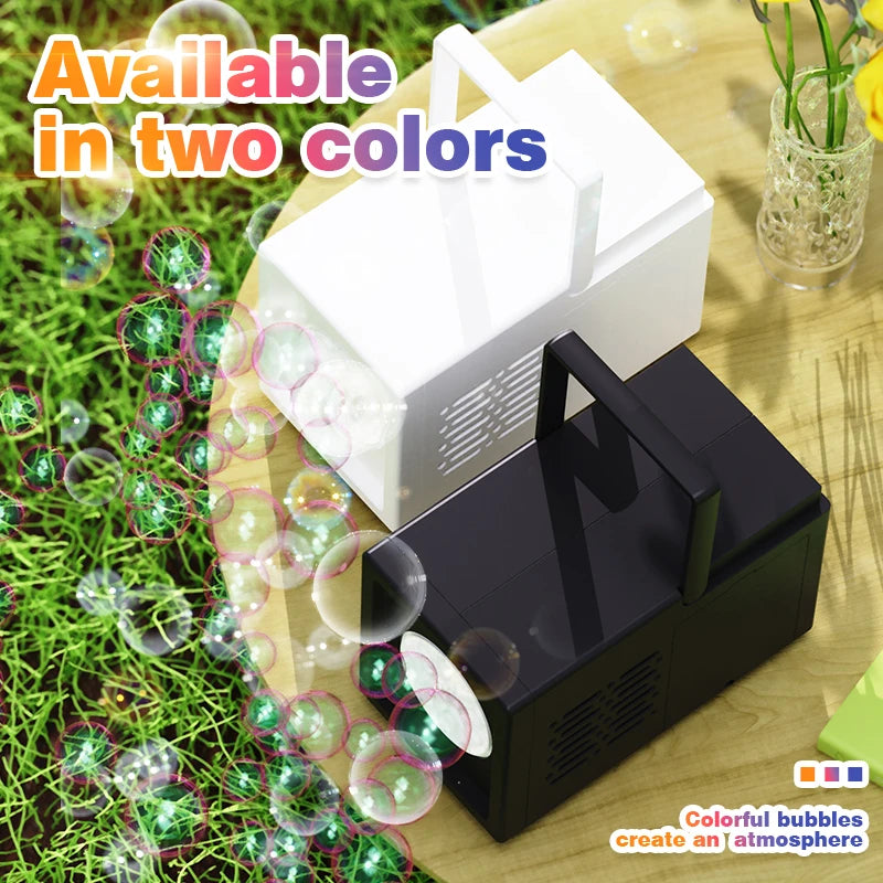 10-Hole Portable Bubble Machine - Kids Bubble Blower for Parties & Playtime