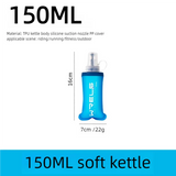 Botella de agua de silicona plegable para deportes al aire libre: ligera y portátil, 500 ml, sin BPA
