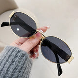 Gafas de sol ovaladas retro: elegantes gafas UV400 para mujeres y hombres