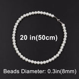 Artificial White Pearl Necklace – Stylish Choker for Men & Women