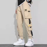 Men’s Lightweight Safari Cargo Pants – Elastic Waist Casual Trousers with Pockets