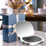 UV Camera Makeup Mirror with 2X Magnification & LED Lights