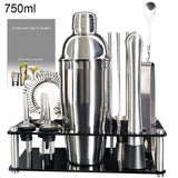 Juego de coctelera Boston: kit de herramientas de barra profesional con soporte