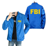FBI Shield Bomber Jacket – Men's Casual Pilot Coat with Zipper