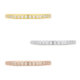 Rose Gold Eternity Ring – 925 Sterling Silver Stackable Band