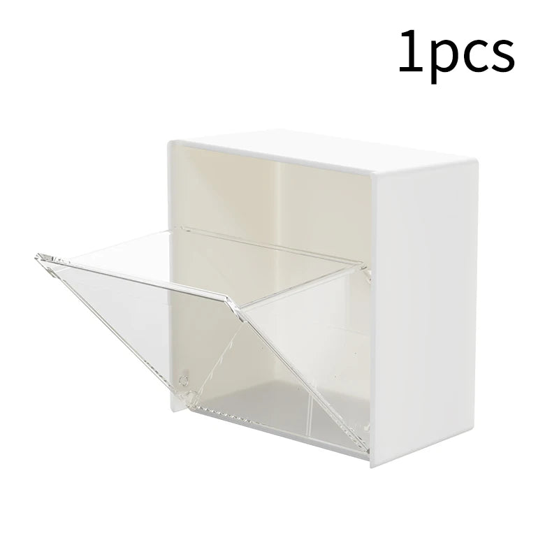 Caja de almacenamiento de pared: organizador de plástico ecológico para baño, cocina y artículos diversos