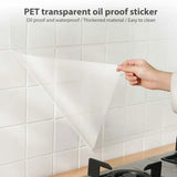 Adhesivo de pared transparente a prueba de aceite para cocina: película protectora autoadhesiva y resistente al calor