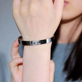 Custom Engraved Stainless Steel Bracelet - Personalized Name Jewelry for Men & Women