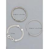 Heart-Shaped Cubic Zirconia Charm Bracelet – Fashionable Fitness & Sleep Tracker for Women