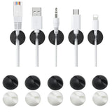 Organizador de cables de silicona autoadhesivo: mantenga su escritorio ordenado y sin enredos