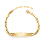 Custom Engraved Stainless Steel Bracelet - Personalized Name Jewelry for Men & Women