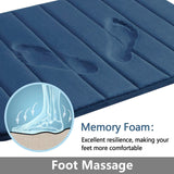 Alfombrilla de baño de espuma viscoelástica superabsorbente: alfombra antideslizante para ducha y bañera