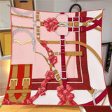 Women’s Printed Polyester Scarf – Fashion Square Wrap for All Seasons