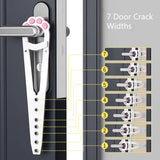 Adjustable No-Drill Cat Door Holder - Pet Safety Latch for Doors (70x310mm)