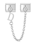 Pulsera unisex de acero inoxidable con dijes de animales: pulsera clásica y moderna con cierre de anilla de resorte