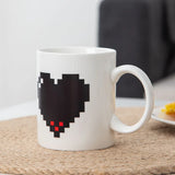 Ceramic Mug – Peach Heart Design, Perfect Valentine’s Gift