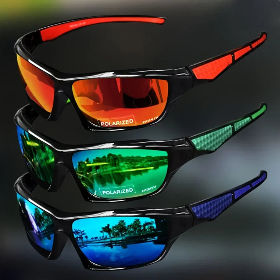 Gafas de sol deportivas de moda polarizadas: protección UV400, marco de metal redondo para hombres y mujeres