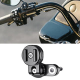 Universal Motorcycle Phone Holder – Adjustable Mount for Handlebar, Stem, and Mirror with Gravity Expansion
