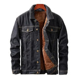 Men’s Thick Winter Denim Jacket – Warm Casual Outerwear for Cold Weather