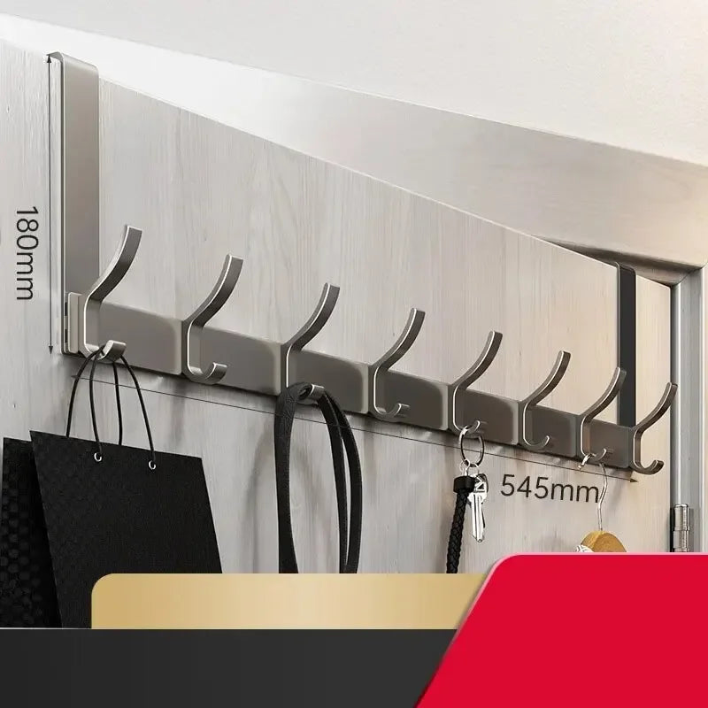 Punch-Free Door Behind Hooks – Wall Hanging Bag, Clothes Hanger & Storage Organizer for Bedroom, Bathroom, Kitchen