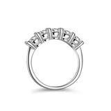 925 Sterling Silver Moissanite Wedding Band – D Color VVS1 Engagement Ring for Women