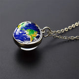 Trendy Glass Ball Pendant Necklace – Unisex Zinc Alloy Chain Design