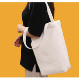 Large-Capacity Cotton Canvas Tote – Eco-Friendly & Stylish for Everyday Use