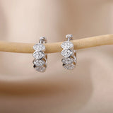 Trendy Heart-Shaped Stainless Steel Hoop Earrings for Women