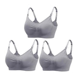 3-Piece Wire-Free Nursing Bra Set – Comfortable Maternity Bra for Breastfeeding Moms