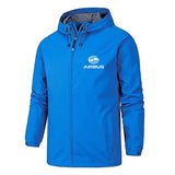Men's Airbus Aviation Jacket – Windproof Pilot Hoodie with Zipper