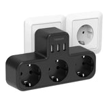 Regleta de enchufes TESSAN EU KR con tomas de CA y puertos de carga USB, adaptador de enchufes de pared para el hogar y la oficina