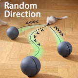 Automatic Obstacle-Avoidance Cat Toy – Interactive Smart Ball with 5 Replaceable Attachments