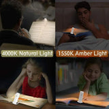 USB Rechargeable Clip-On Book Light with Eye Protection & Adjustable Brightness